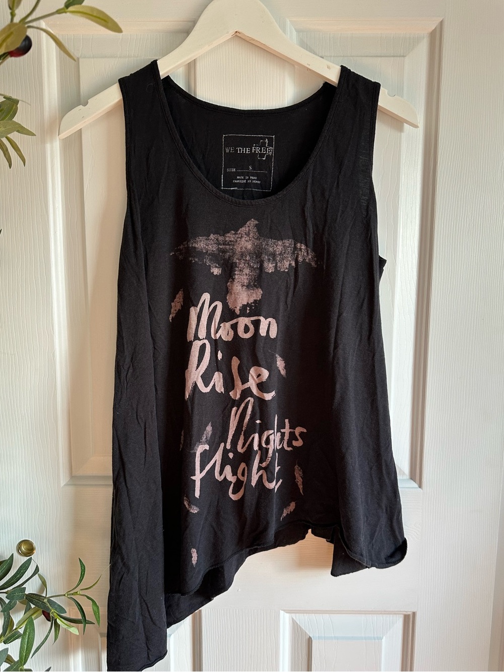 We the Free asymmetrical drapey tank